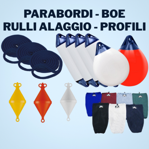 PARABORDI BARCA, BOE, RULLI ALAGGIO E PROFILI PARABORDO